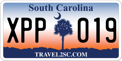 SC license plate XPP019