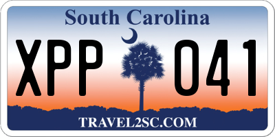 SC license plate XPP041