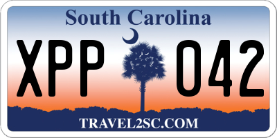 SC license plate XPP042