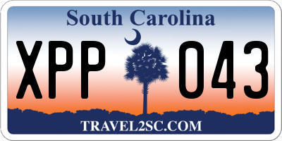 SC license plate XPP043
