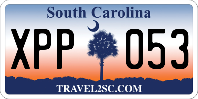 SC license plate XPP053