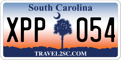 SC license plate XPP054
