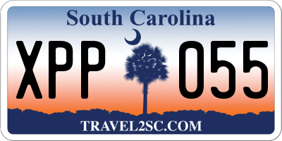SC license plate XPP055