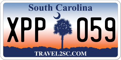 SC license plate XPP059