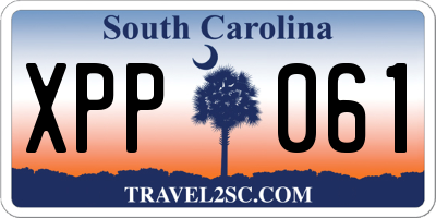 SC license plate XPP061