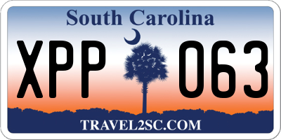 SC license plate XPP063