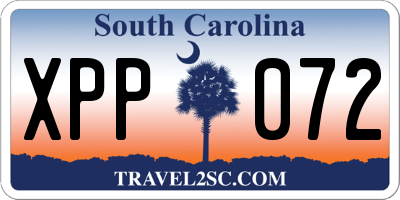 SC license plate XPP072