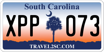 SC license plate XPP073