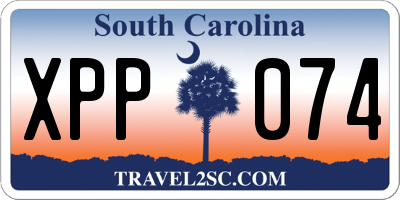 SC license plate XPP074