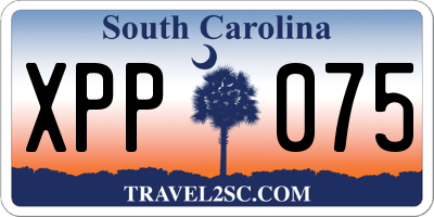 SC license plate XPP075