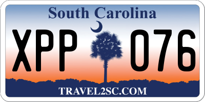 SC license plate XPP076