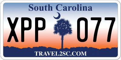 SC license plate XPP077