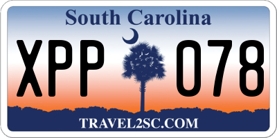 SC license plate XPP078