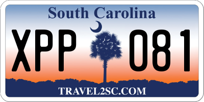 SC license plate XPP081