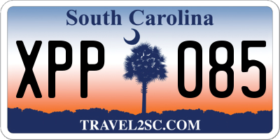 SC license plate XPP085