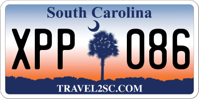 SC license plate XPP086
