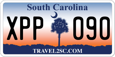 SC license plate XPP090