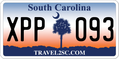 SC license plate XPP093