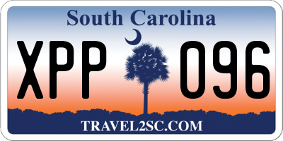 SC license plate XPP096