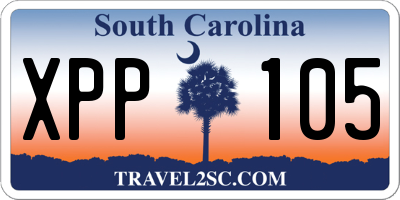 SC license plate XPP105