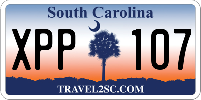 SC license plate XPP107