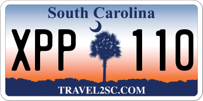 SC license plate XPP110