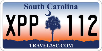 SC license plate XPP112