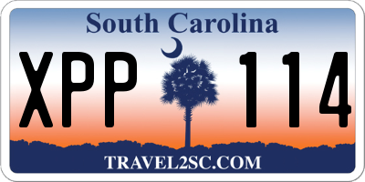 SC license plate XPP114