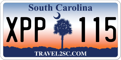 SC license plate XPP115