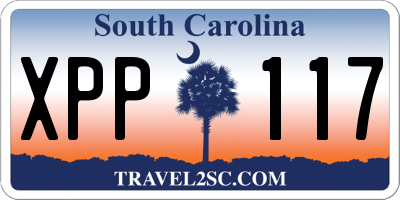 SC license plate XPP117