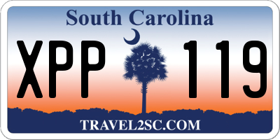 SC license plate XPP119