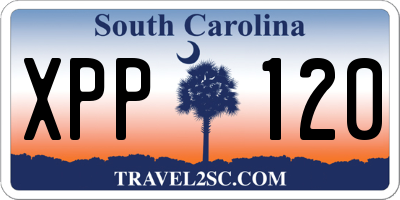 SC license plate XPP120