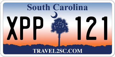 SC license plate XPP121