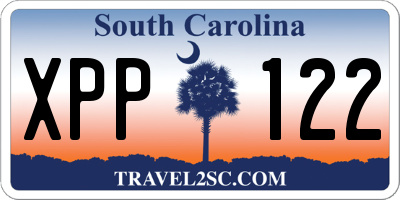SC license plate XPP122