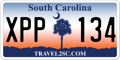 SC license plate XPP134