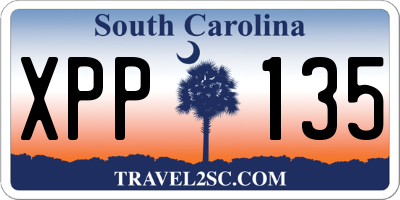 SC license plate XPP135