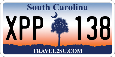 SC license plate XPP138