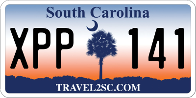 SC license plate XPP141
