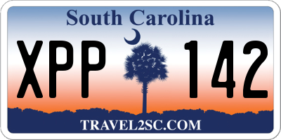 SC license plate XPP142