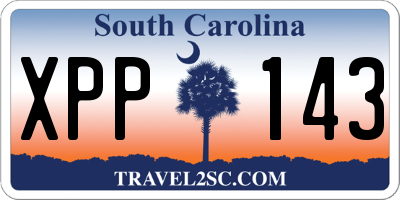 SC license plate XPP143