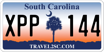 SC license plate XPP144