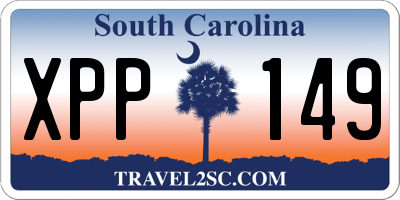SC license plate XPP149