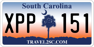 SC license plate XPP151