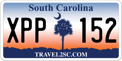 SC license plate XPP152