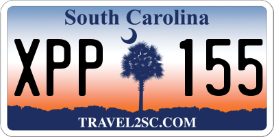 SC license plate XPP155