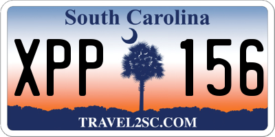 SC license plate XPP156