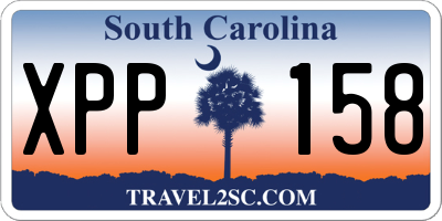 SC license plate XPP158