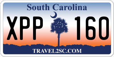 SC license plate XPP160