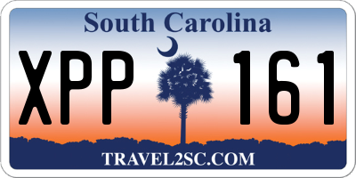 SC license plate XPP161