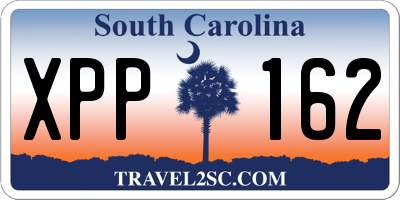 SC license plate XPP162